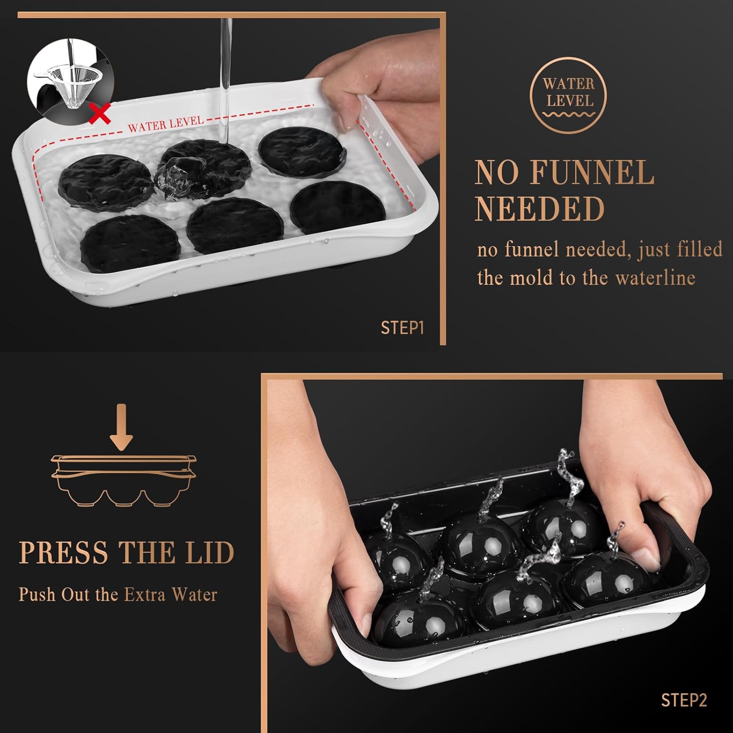 2.2 Inch Round Ice Cube Mold w - Ice Mold Sphere 评论和价格