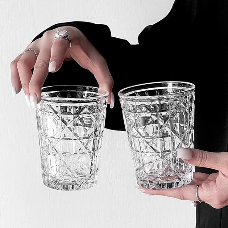 2pcs 310ml Vintage Diamond Pat - Old Fashioned Glass 评论和价格