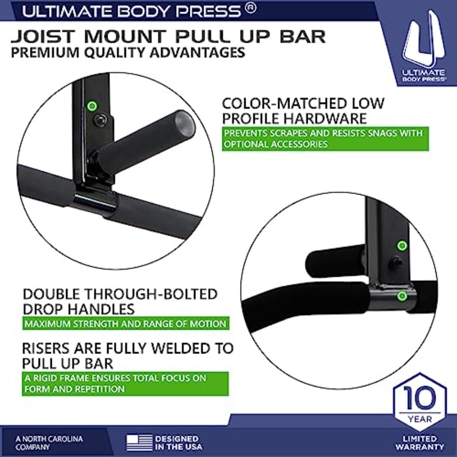 Joist Mount Pull Up Bar for Ho - Home Bar And Gym 评论和价格