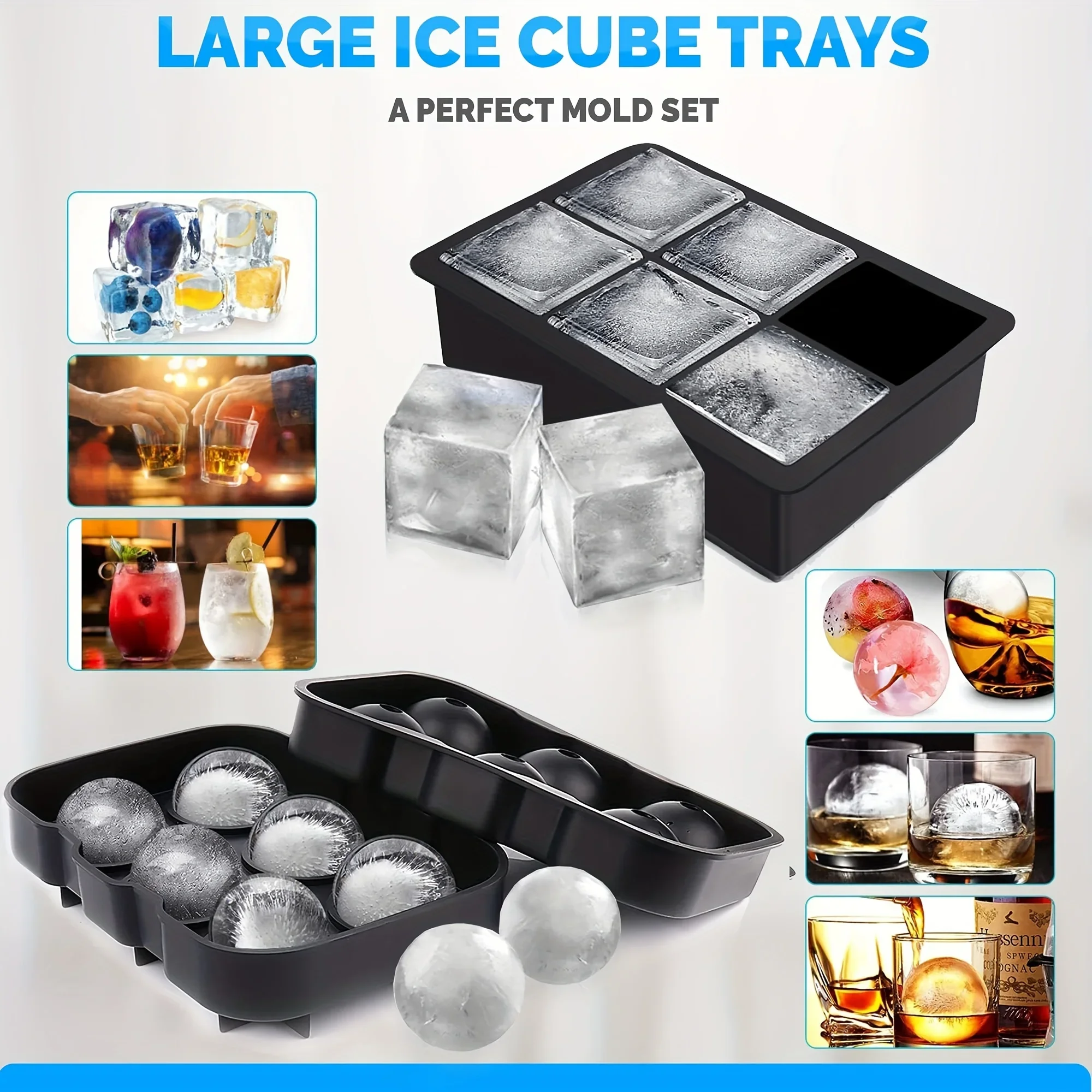 1pc 3D Rose Ice Cube Mold, Squ - Ice Mold Sphere 评论和价格