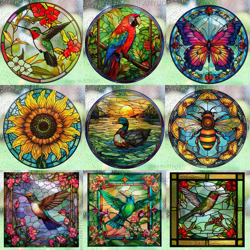 Retro Colorful Stained Humming - Old Fashioned Glass 评论和价格