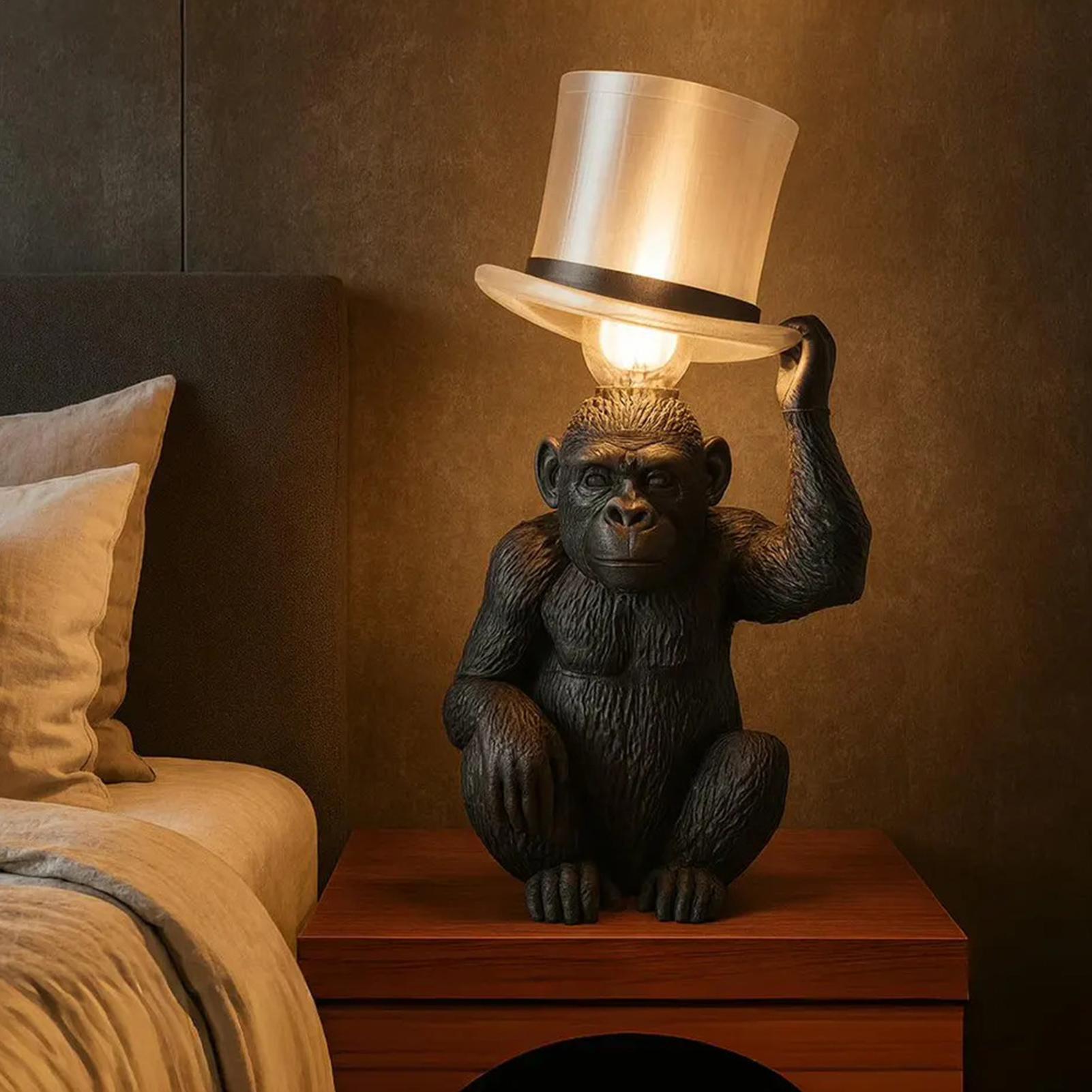 Monkey Lamp Top Hat Monkey Res - Home Bar Setup 评论和价格