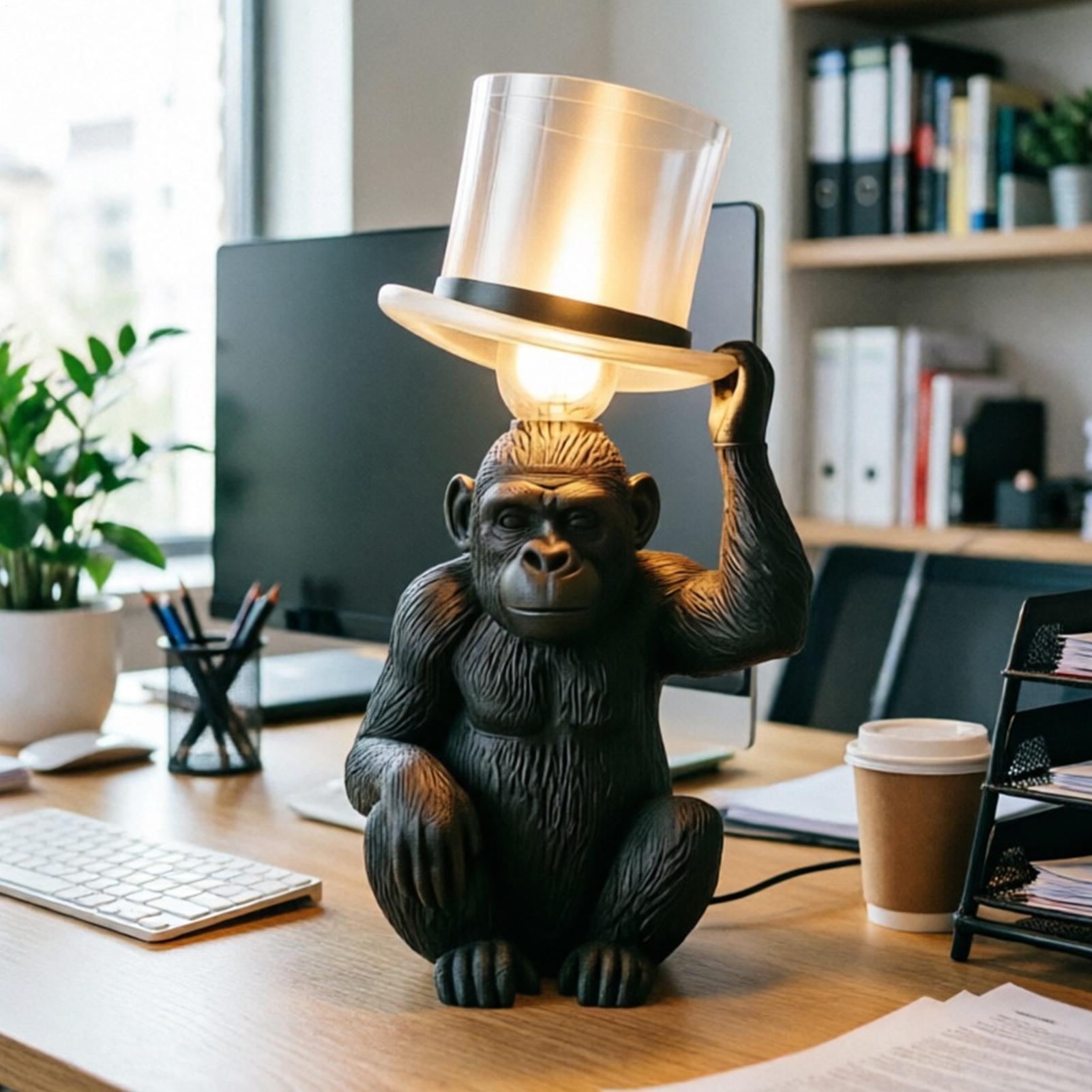 Monkey Lamp Top Hat Monkey Res - Home Bar Setup 评论和价格