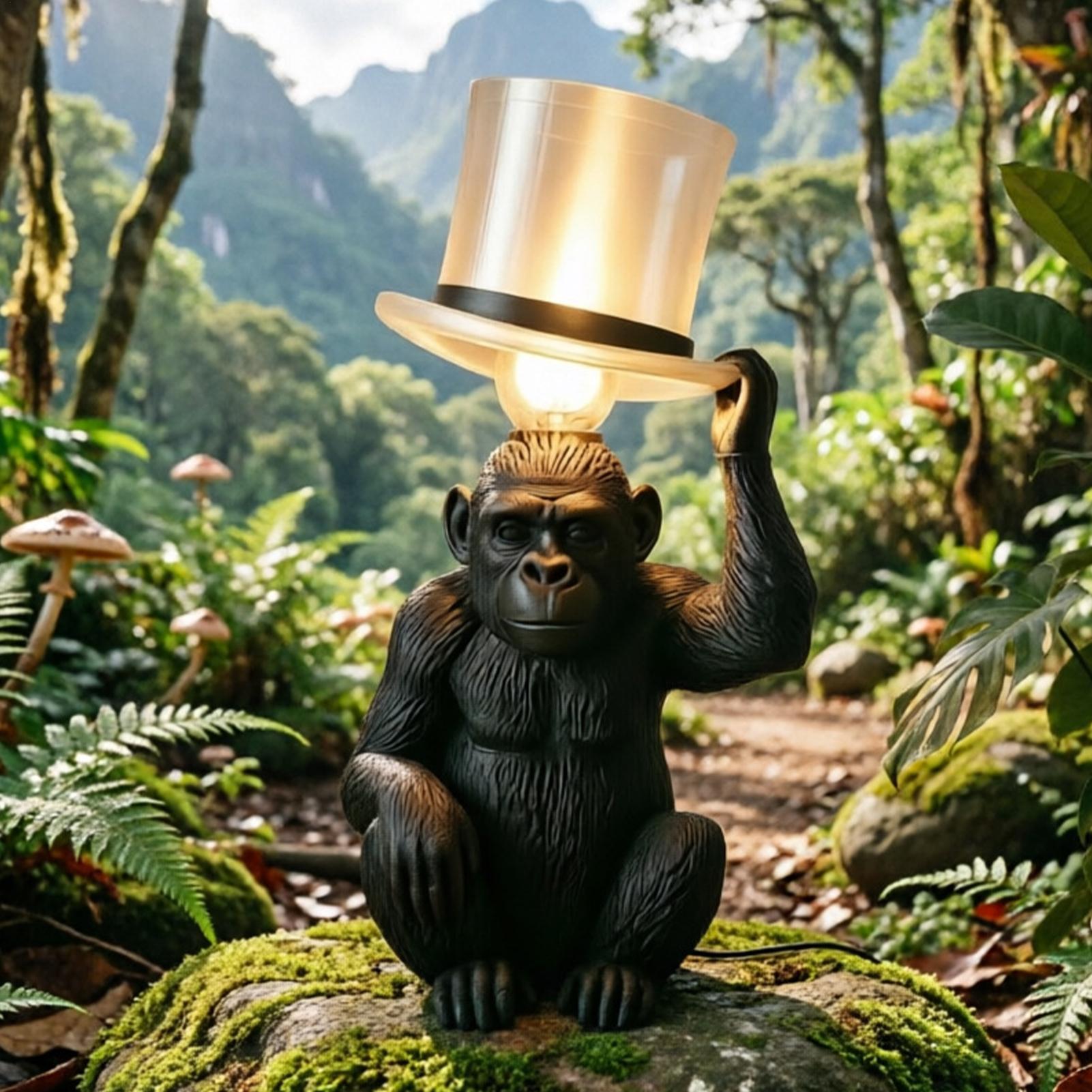 Monkey Lamp Top Hat Monkey Res - Home Bar Setup 评论和价格