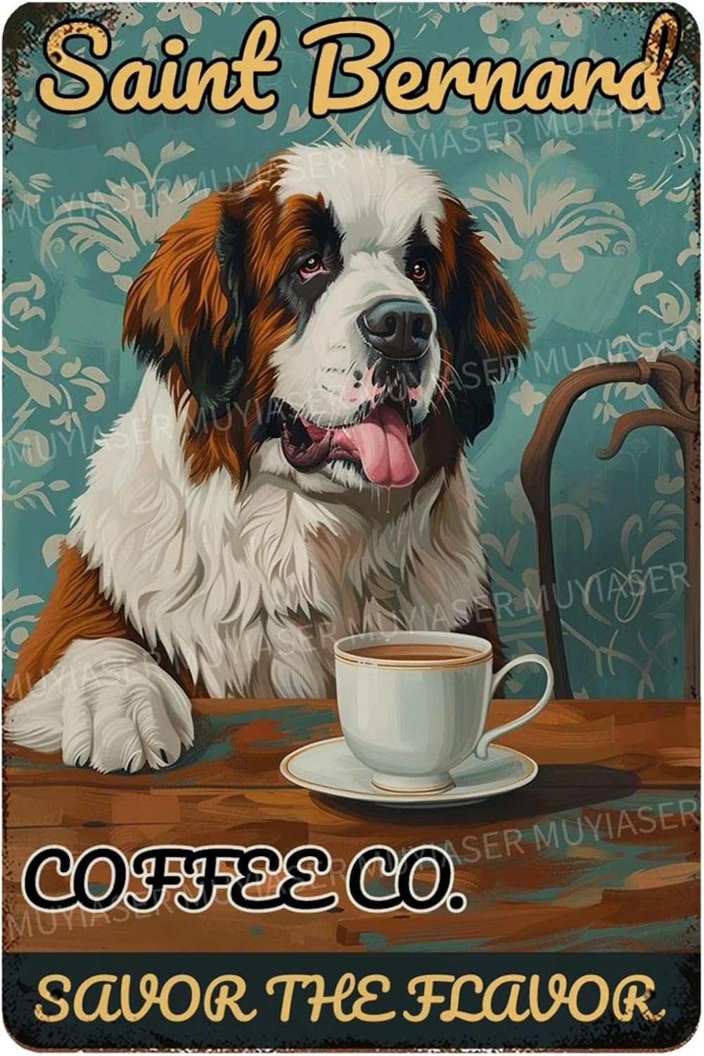 Metal Signs Saint Bernard Coff - Home Bar And Coffee 评论和价格