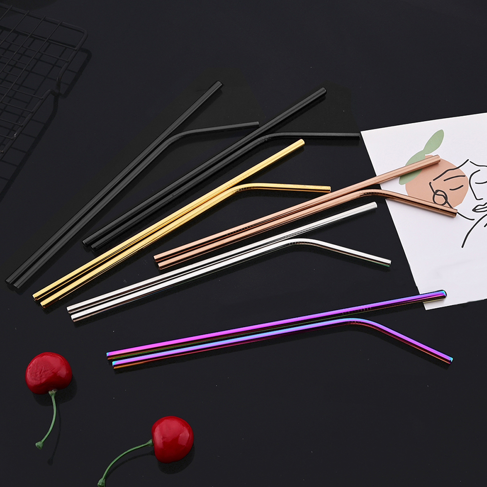 14Pcs Reusable Rose Gold Straw - Home Bar Setup 评论和价格