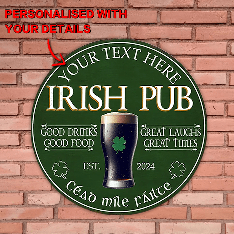 CustomIrish Pub Personalized M - Home Bar Signs 评论和价格