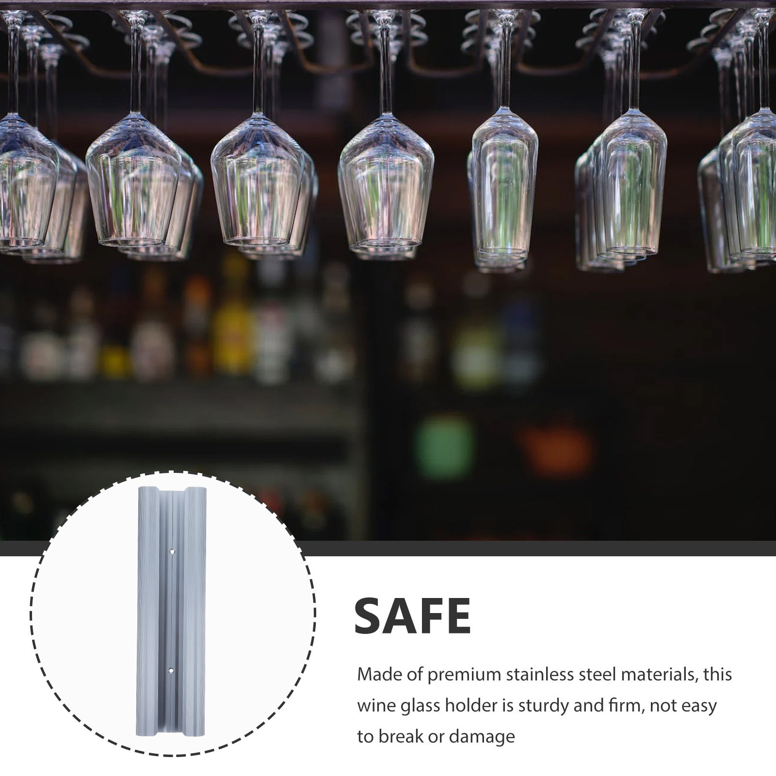 Wine Glass Rack Stainless Stee - Home Bar And Cabinet 评论和价格