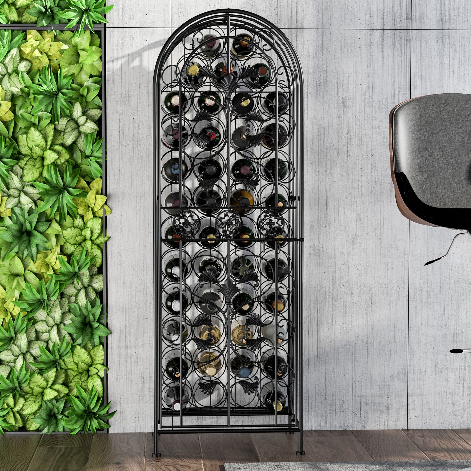 Free Standing Wine Rack 45 Bot - Home Bar And Cabinet 评论和价格