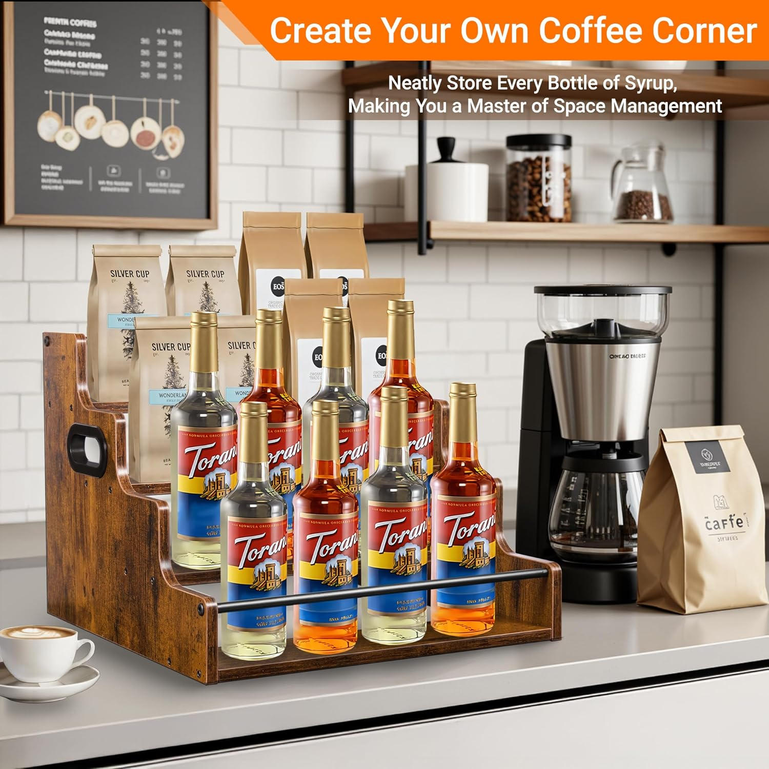 Liquor Bottle Display Shelf, C - Home Bar And Cabinet 评论和价格