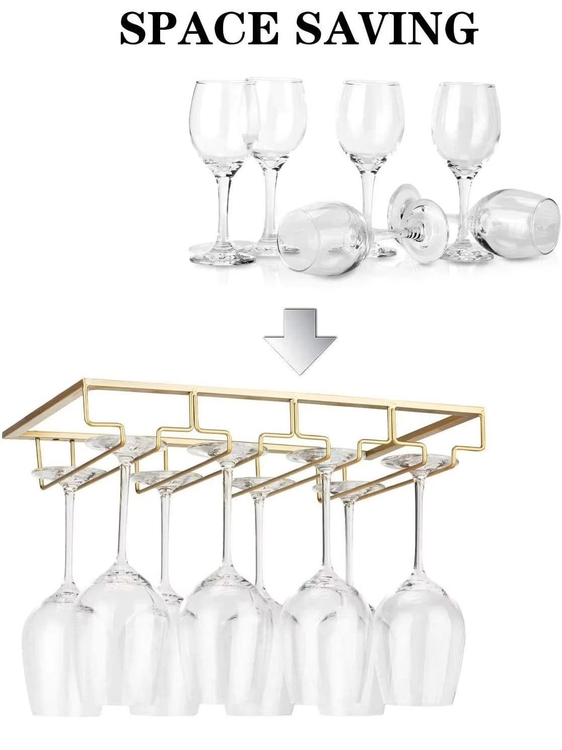 Wine Glass Hanger Rack for Bar - Home Bar And Cabinet 评论和价格