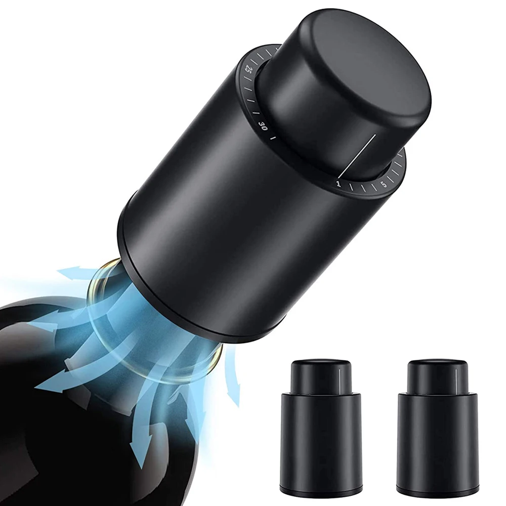 Vacuum Wine Bottle Cap Stopper - Wine Preservation Pump 评论和价格