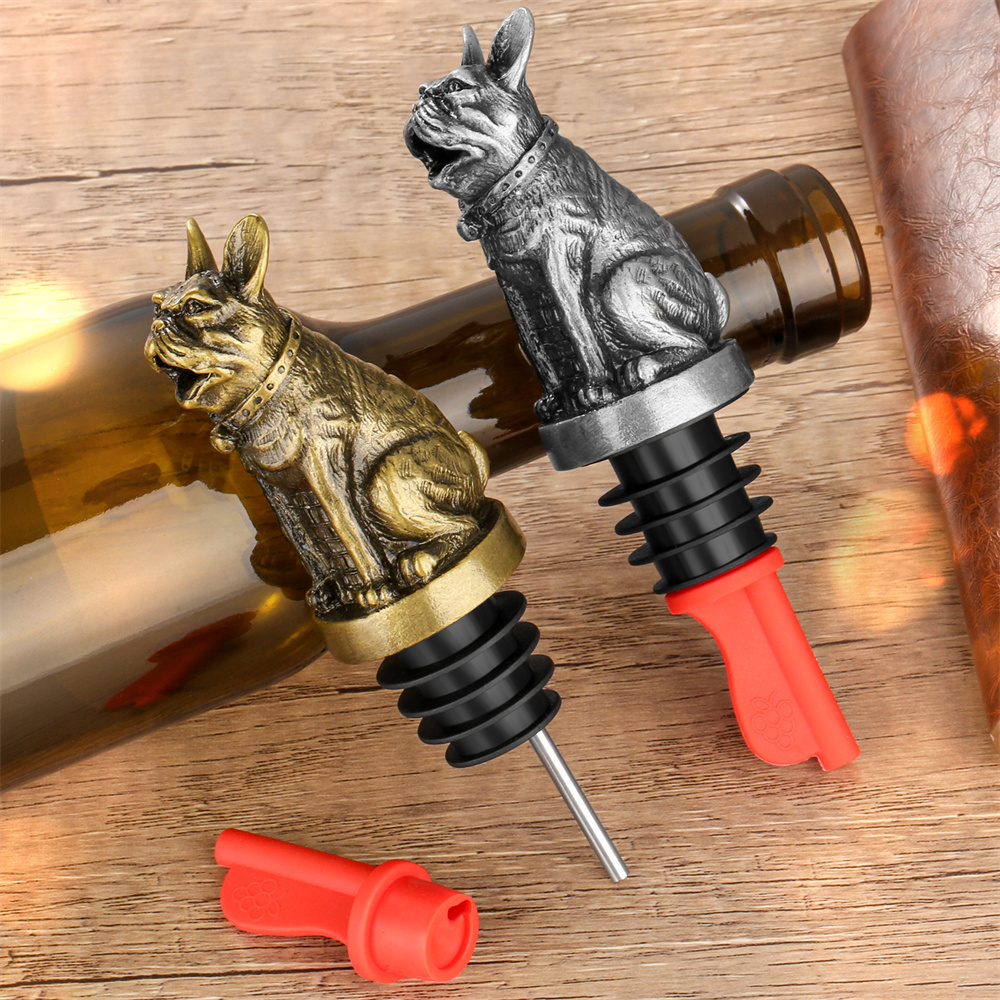 Cute French Bulldog Wine Pouer - Wine Preservation Pump 评论和价格