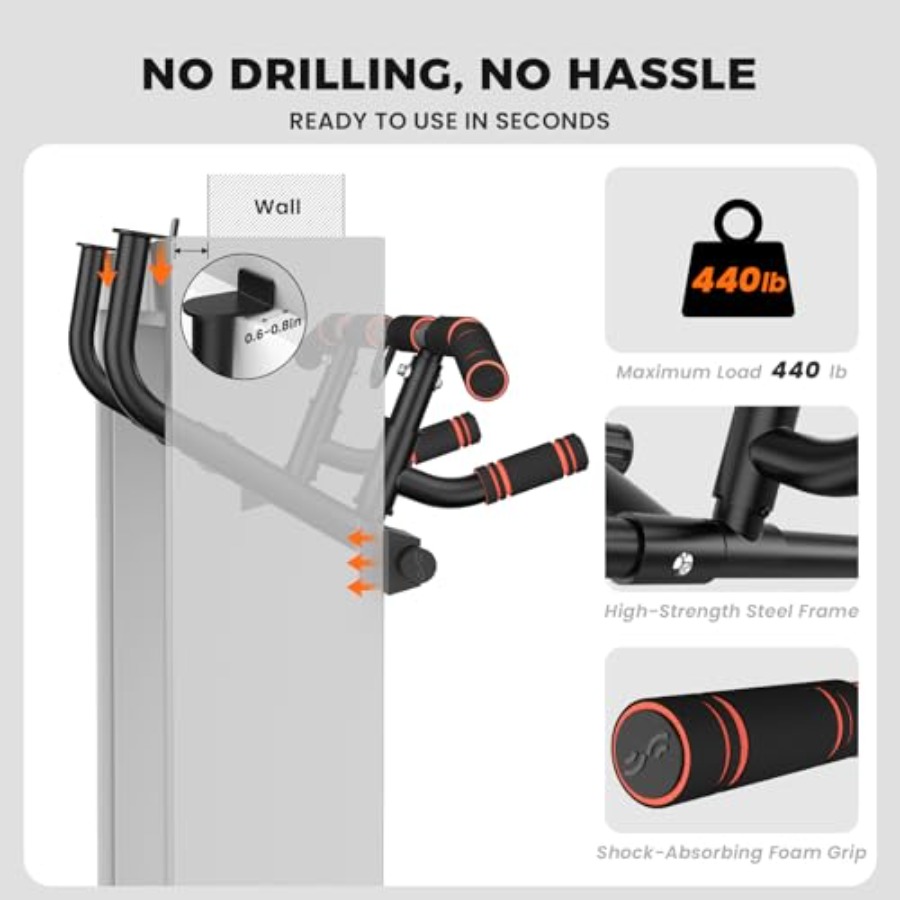 Doorway pull-up bar for home g - Home Bar And Gym 评论和价格