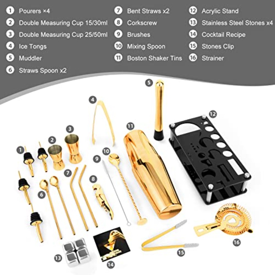 Cocktail Shaker Set 23-Piece B - Boston Shaker Set 评论和价格