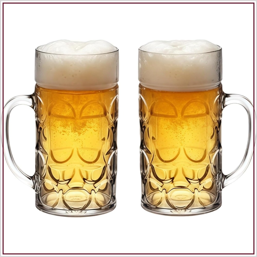 38oz Plastic Beer Mugs with Ha - Home Bar Set 评论和价格
