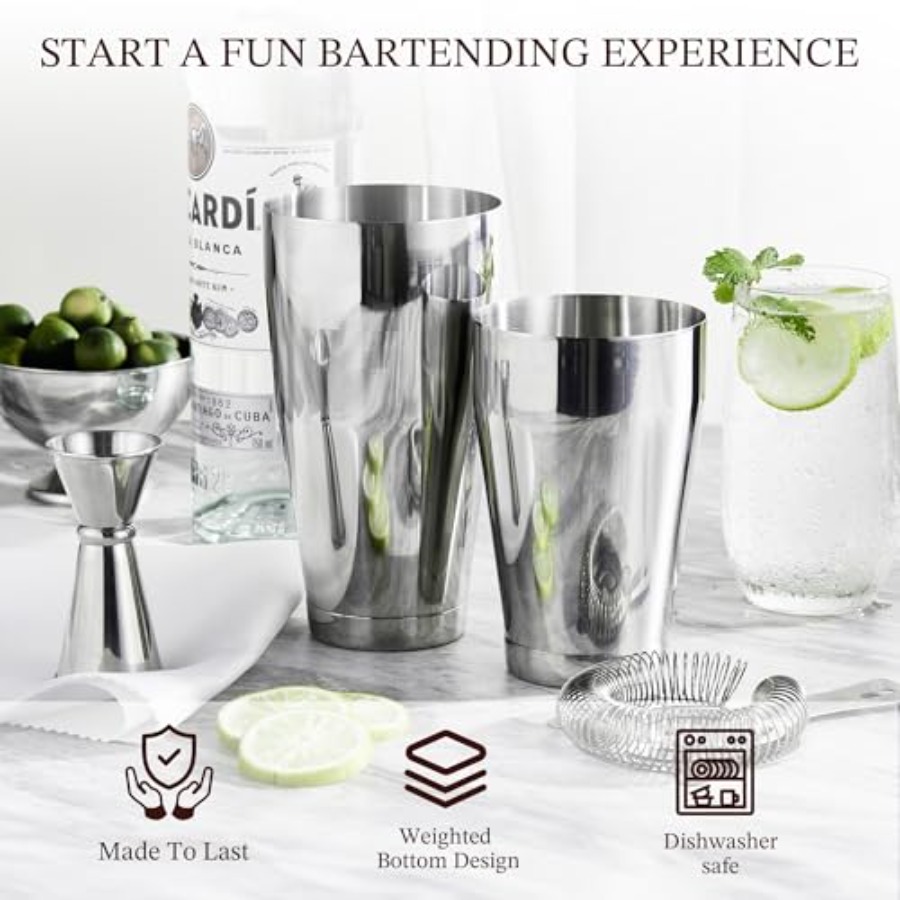 Boston Cocktail Shaker Set 8-P - Boston Shaker Set 评论和价格
