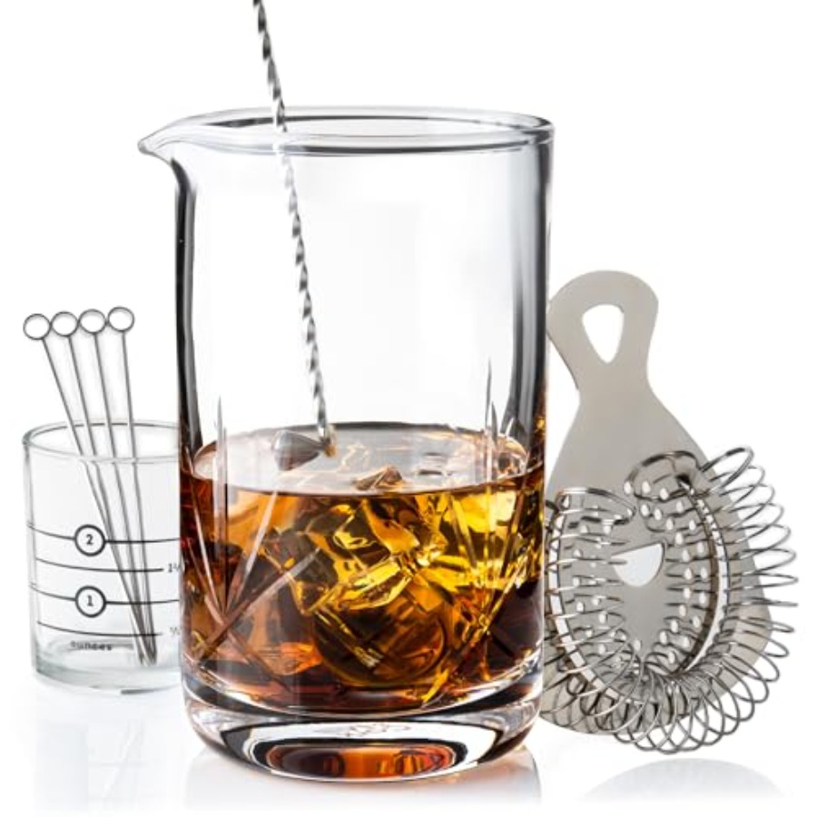 Cocktail Mixing Glass, Old Fas - Home Bar Set 评论和价格