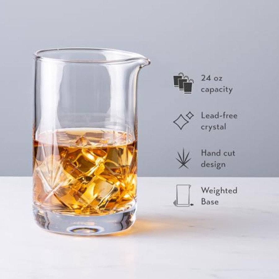 Cocktail Mixing Glass, Old Fas - Home Bar Set 评论和价格