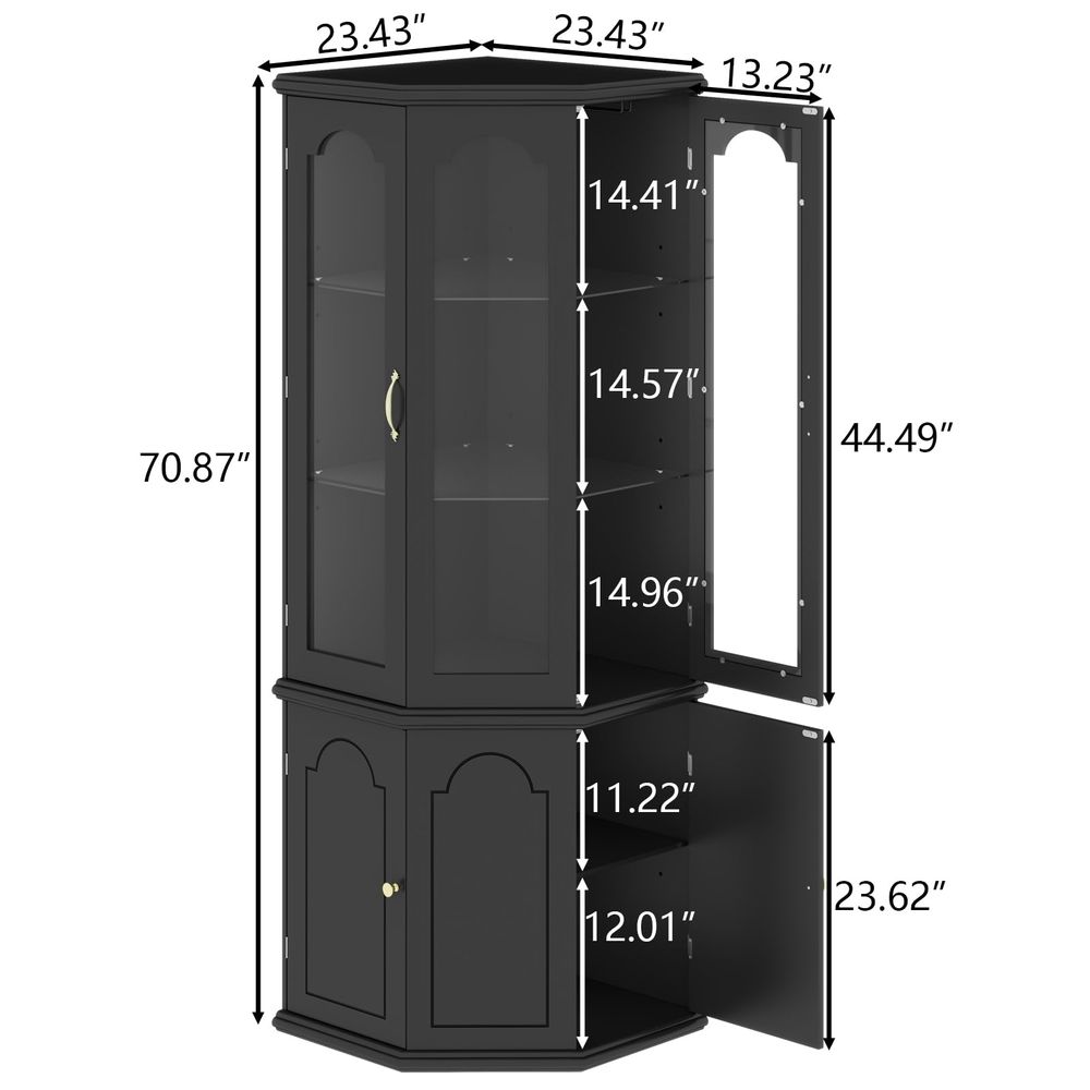 Corner Bar Cabinet w LED Light - Home Bar And Cabinet 评论和价格