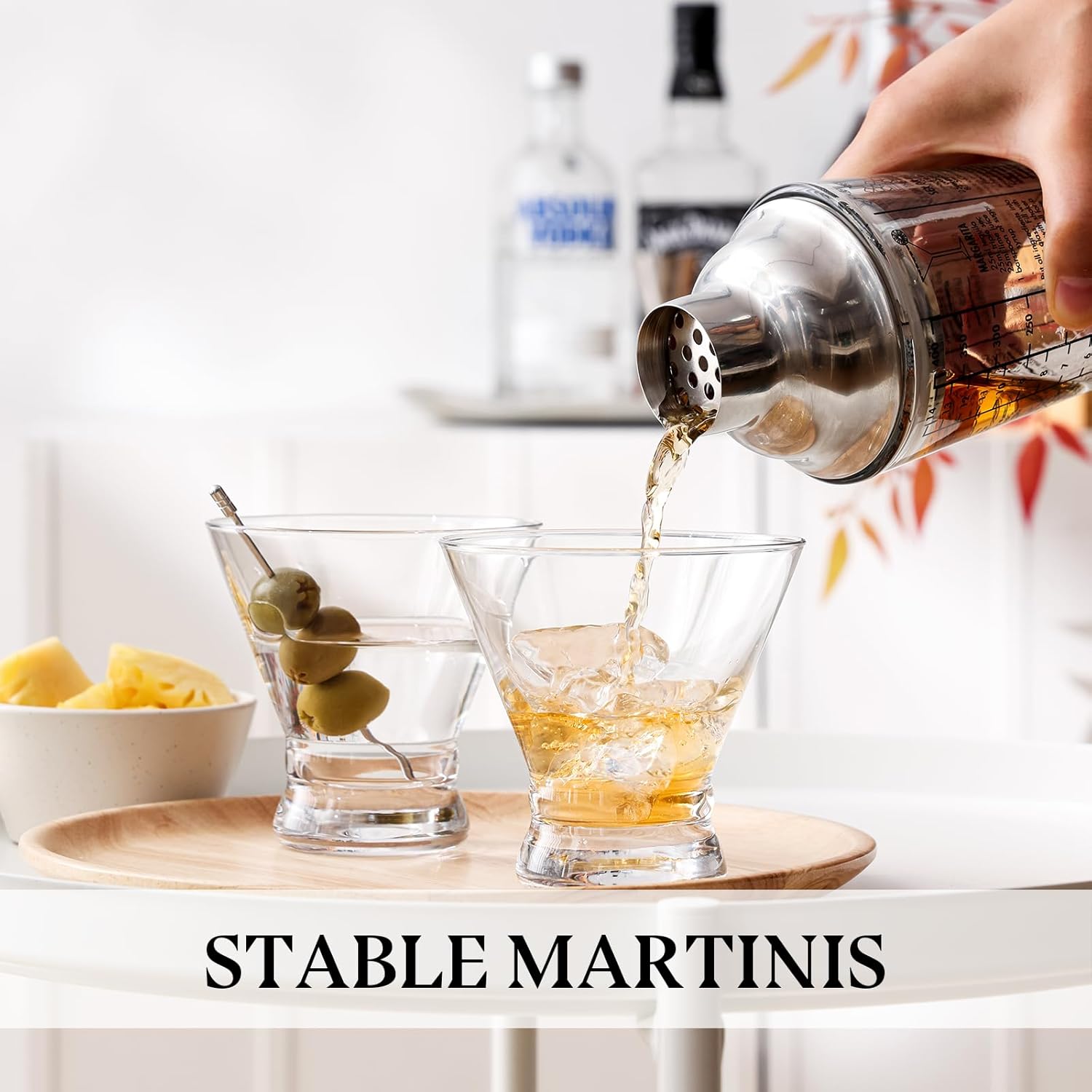 Stemless Martini Glasses Set o - Home Bar Set 评论和价格
